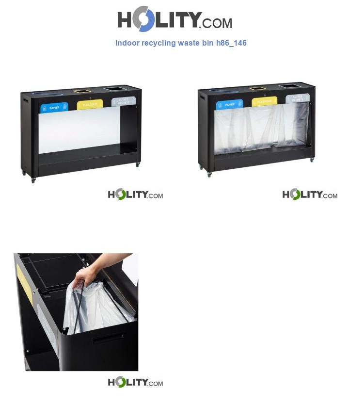 Indoor recycling waste bin h86_146