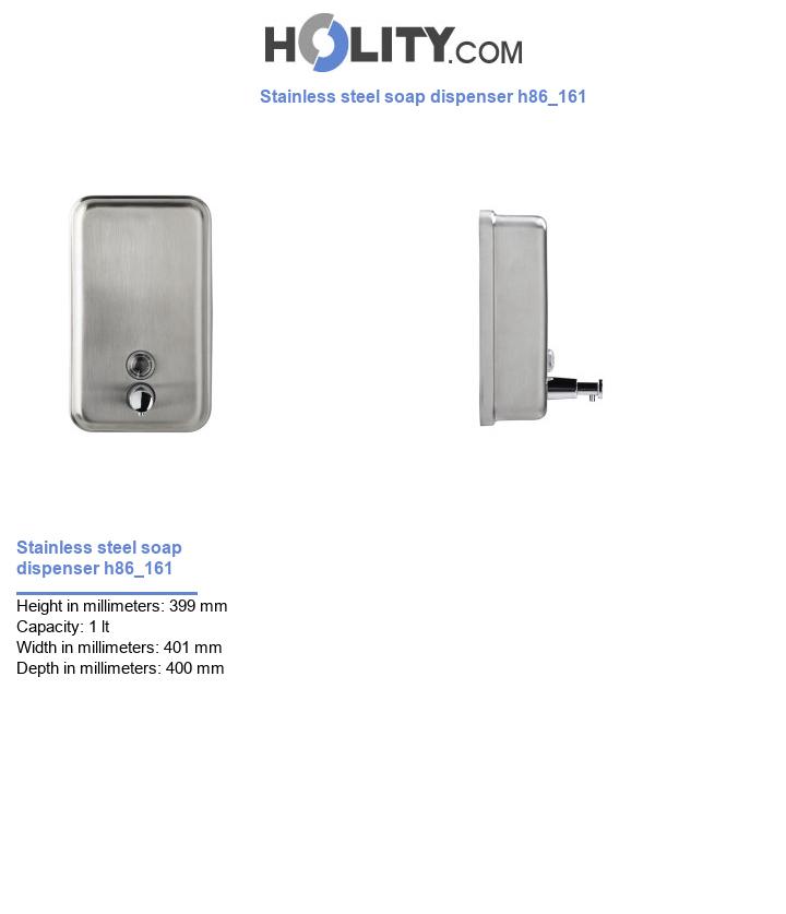 Stainless steel soap dispenser h86_161