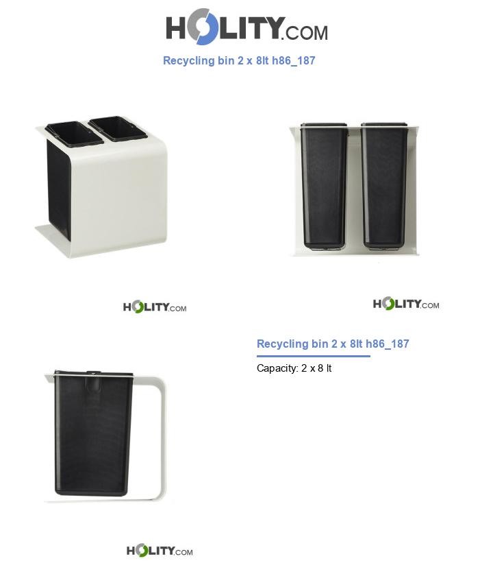 Recycling bin 2 x 8lt h86_187