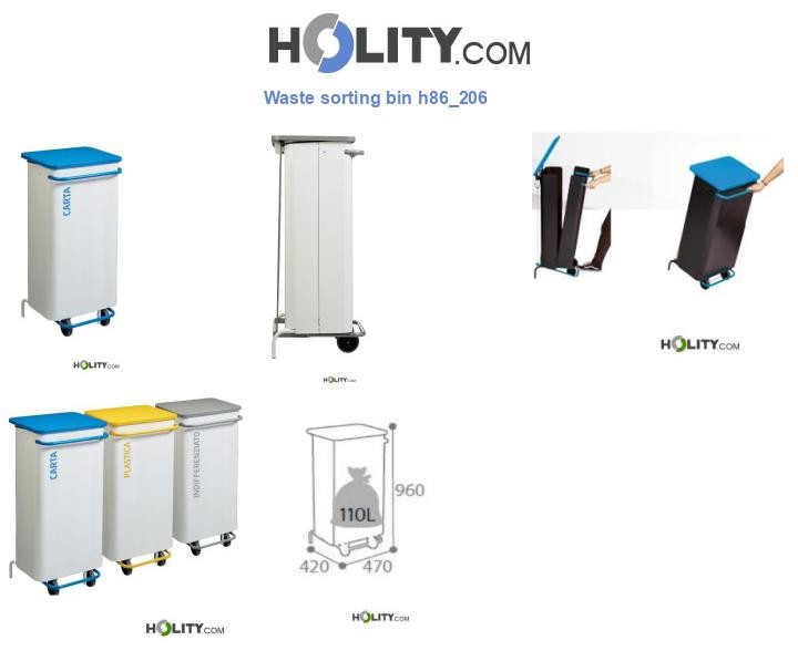 Waste sorting bin h86_206