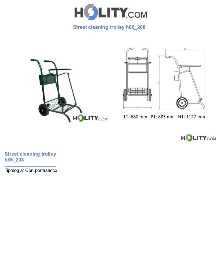 Street cleaning trolley h86_208