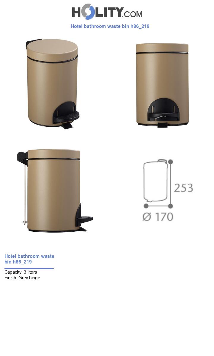 Hotel bathroom waste bin h86_219
