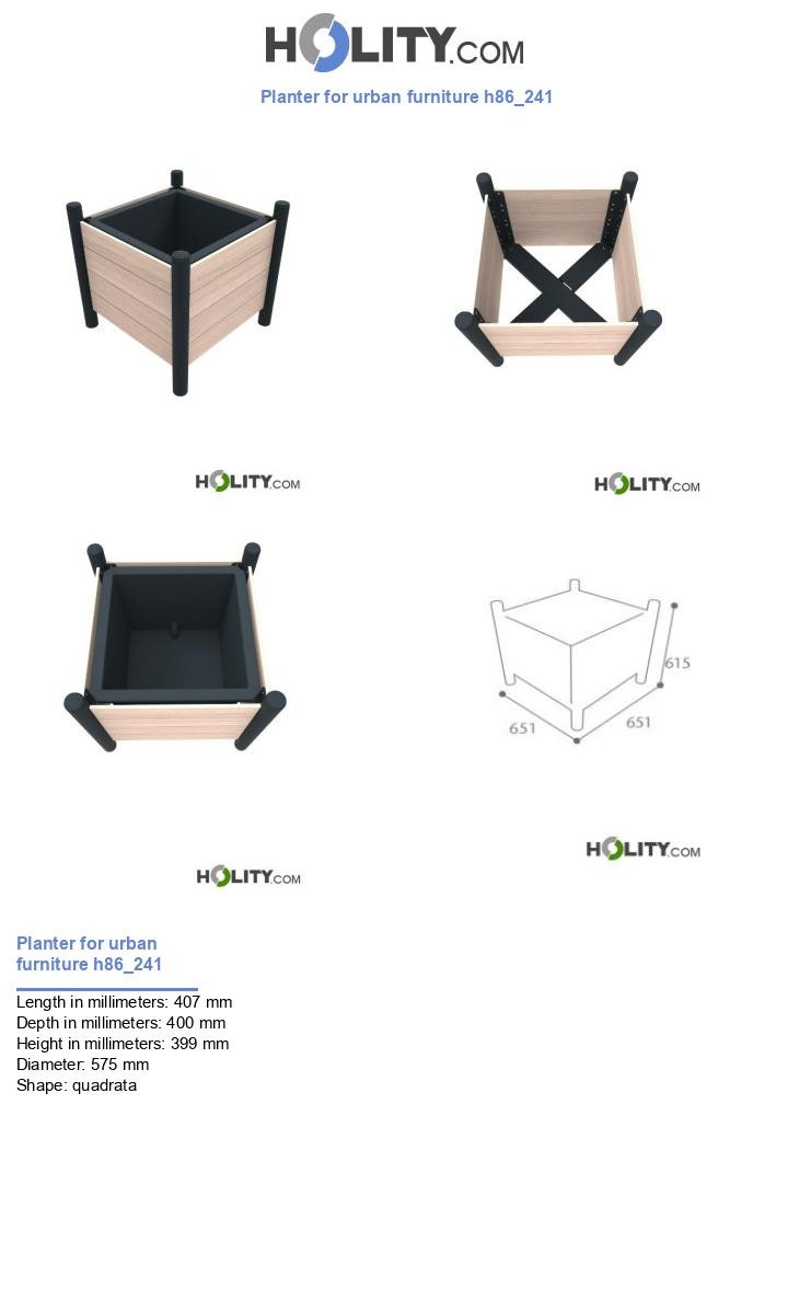 Planter for urban furniture h86_241