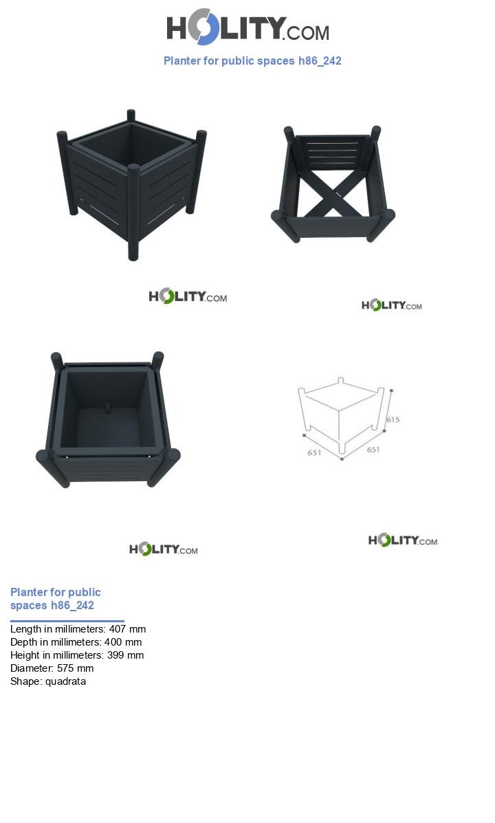 Planter for public spaces h86_242