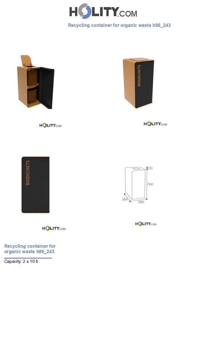 Recycling container for organic waste h86_243