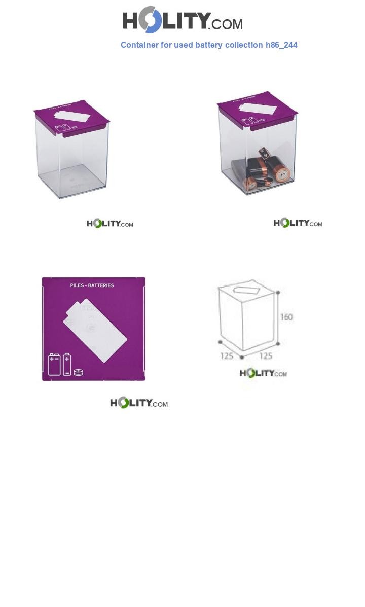 Container for used battery collection h86_244