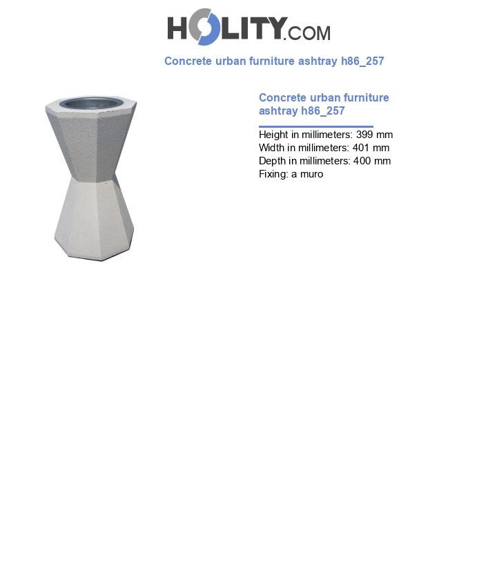 Concrete urban furniture ashtray h86_257
