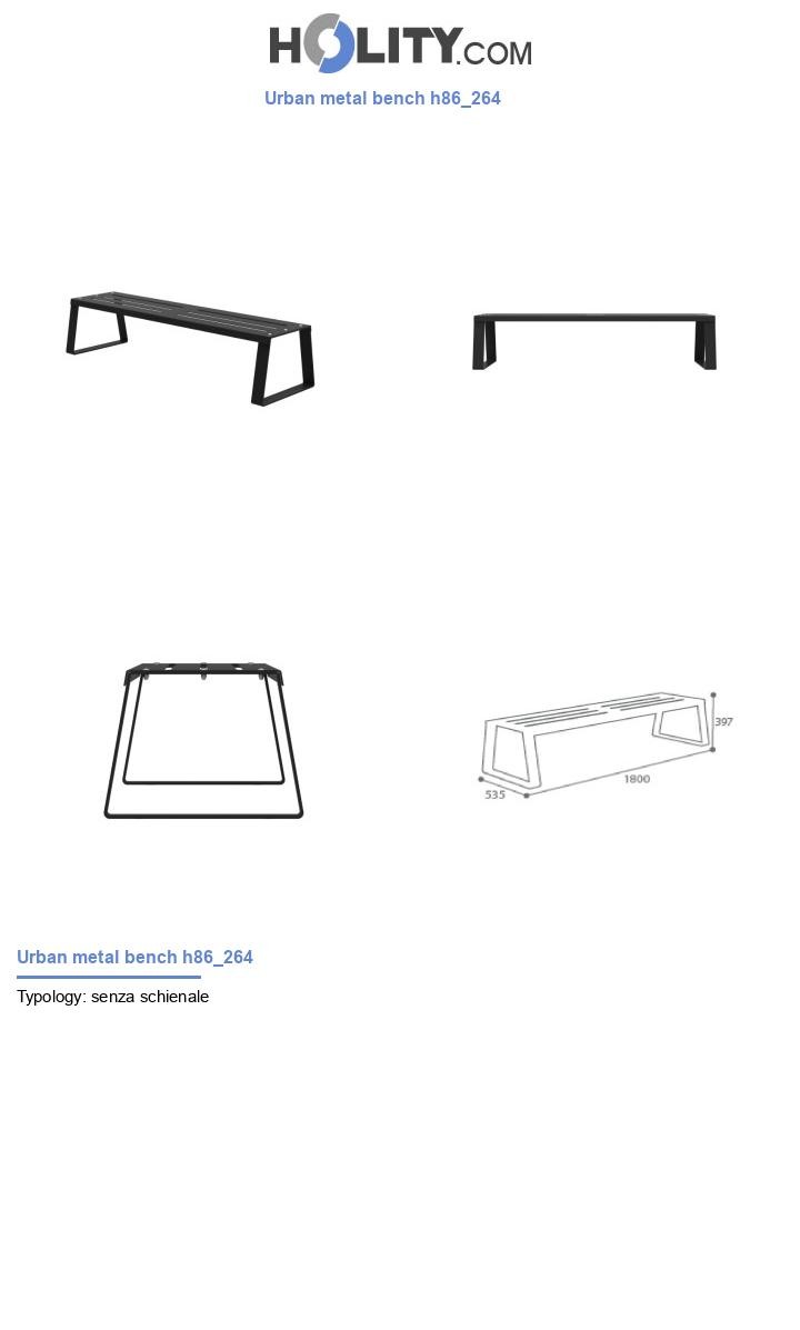 Urban metal bench h86_264