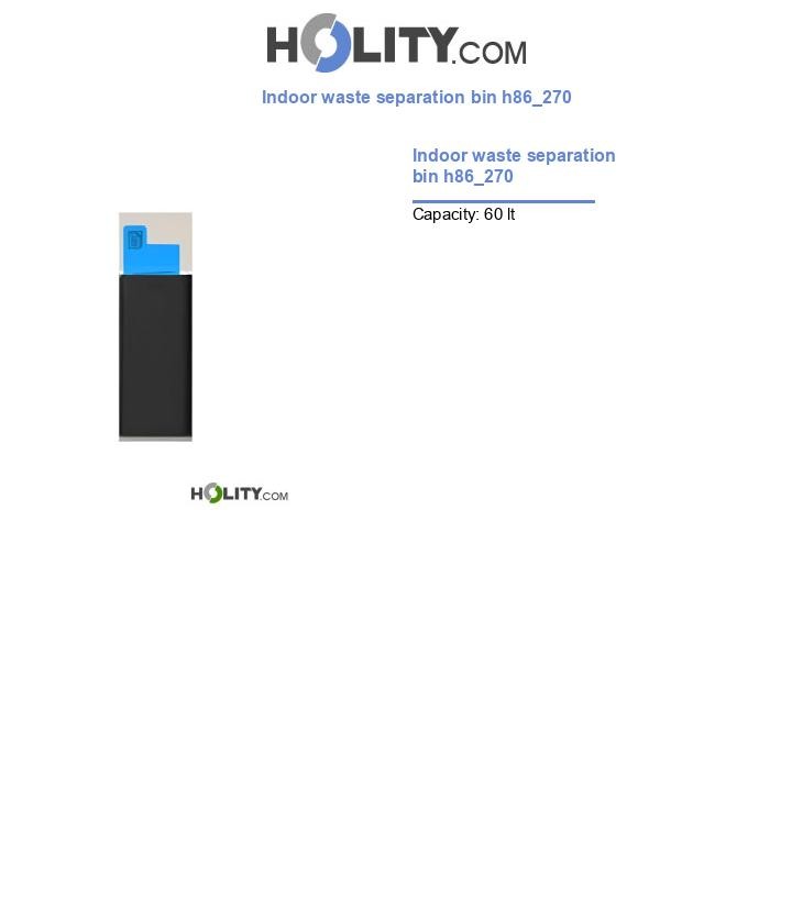 Indoor waste separation bin h86_270