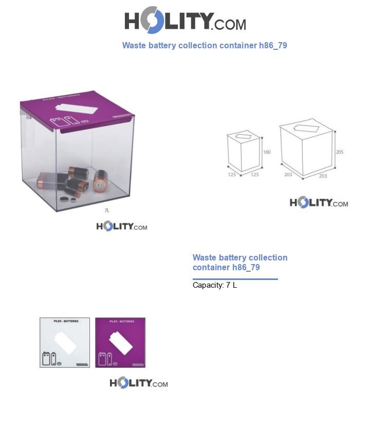 Waste battery collection container h86_79