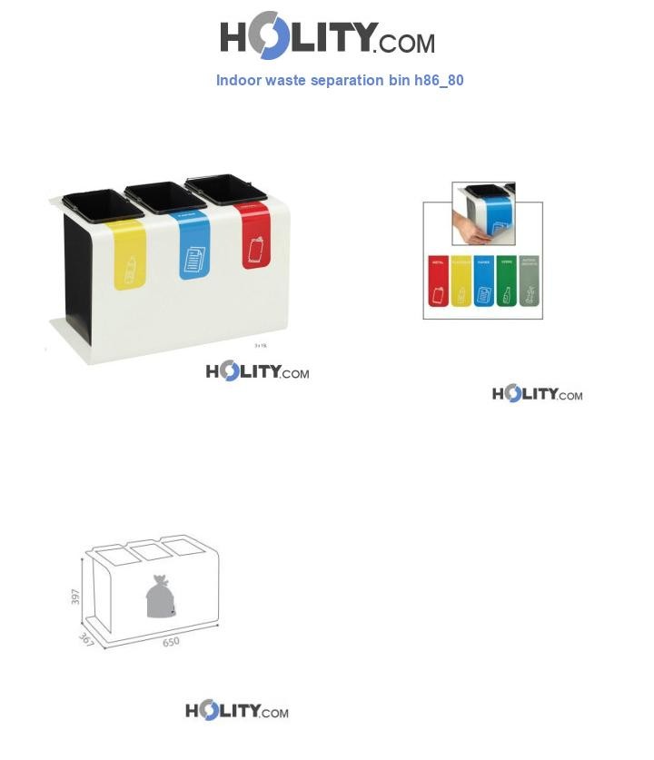Indoor waste separation bin h86_80