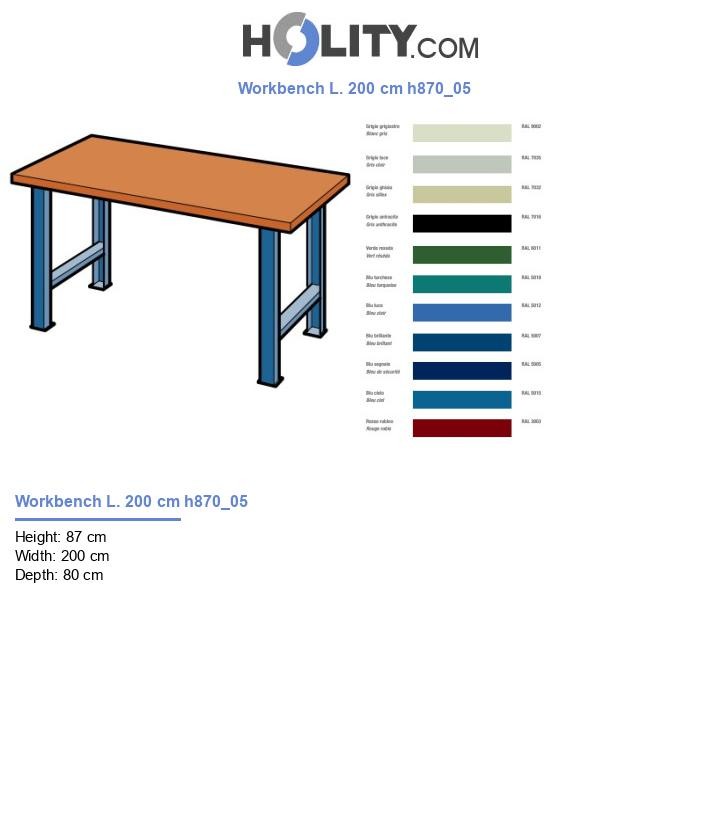 Workbench L. 200 cm h870_05