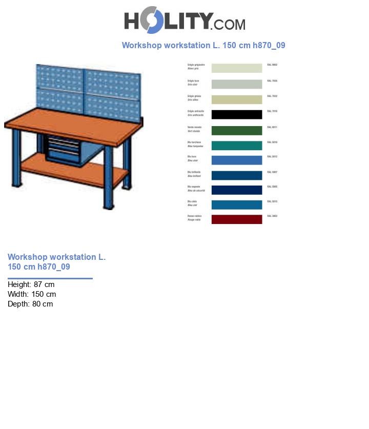 Workshop workstation L. 150 cm h870_09
