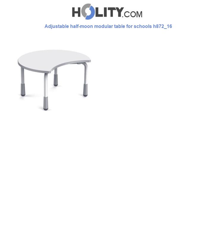 Adjustable half-moon modular table for schools h872_16