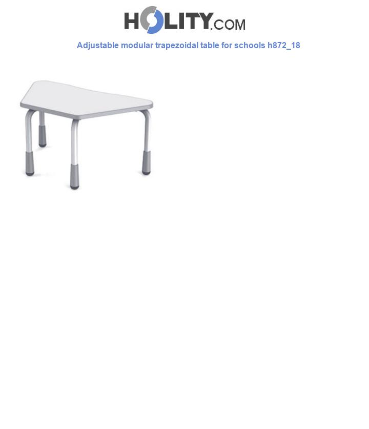Adjustable modular trapezoidal table for schools h872_18