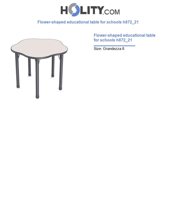 Flower-shaped educational table for schools h872_21