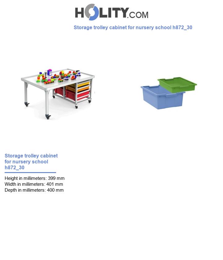 Storage trolley cabinet for nursery school h872_30