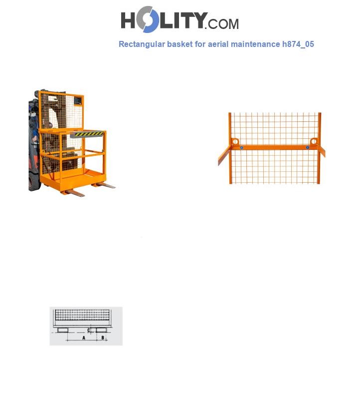Rectangular basket for aerial maintenance h874_05