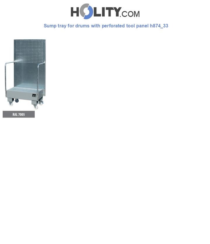 Sump tray for drums with perforated tool panel h874_33