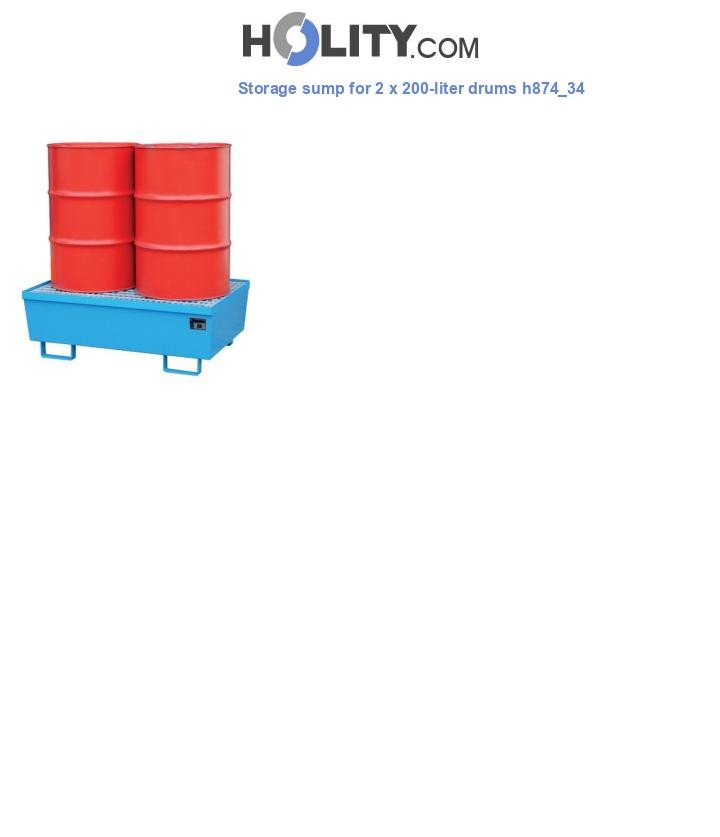 Storage sump for 2 x 200-liter drums h874_34