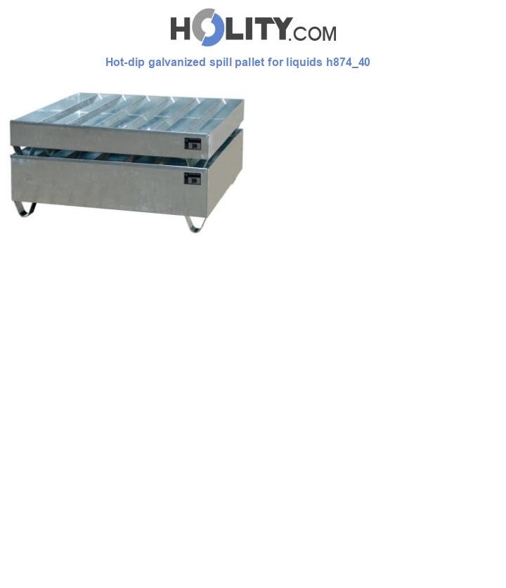 Hot-dip galvanized spill pallet for liquids h874_40