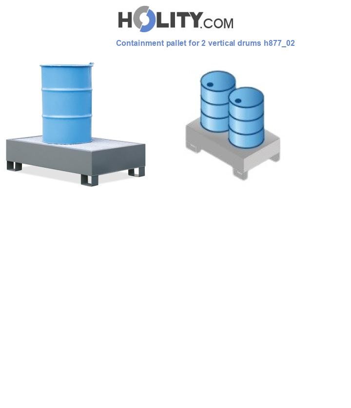 Containment pallet for 2 vertical drums h877_02