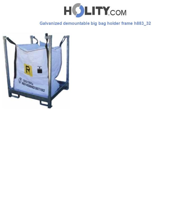 Galvanized demountable big bag holder frame h883_32