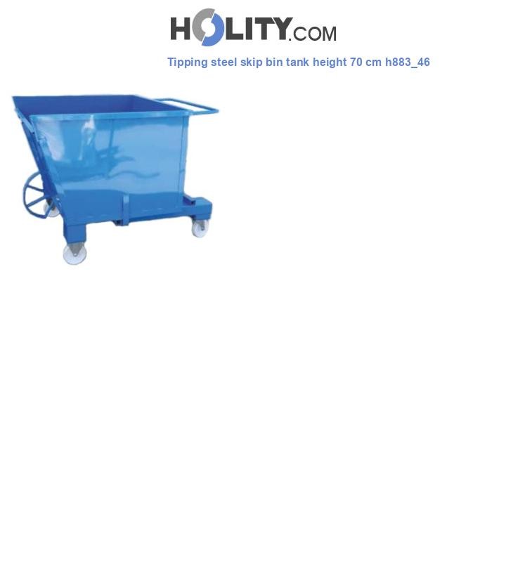 Tipping steel skip bin tank height 70 cm h883_46