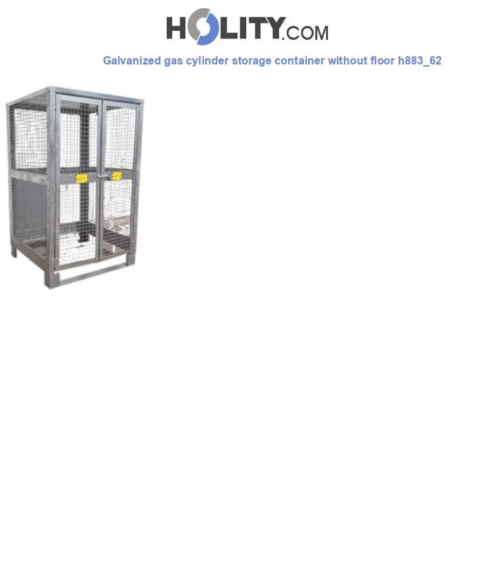 Galvanized gas cylinder storage container without floor h883_62