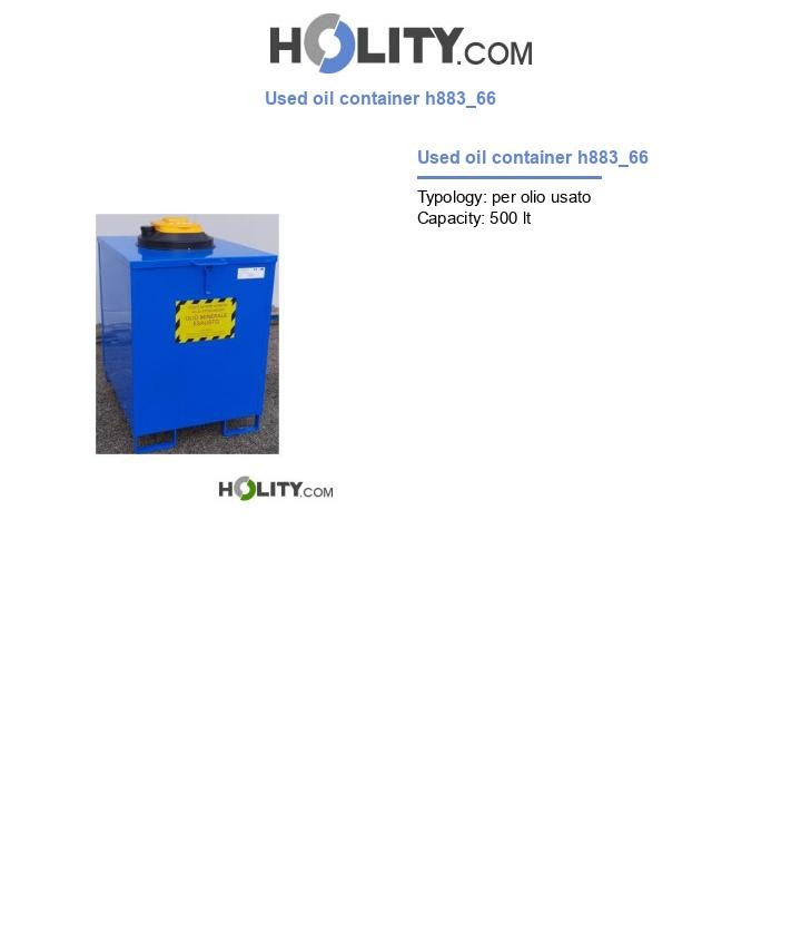 Used oil container h883_66