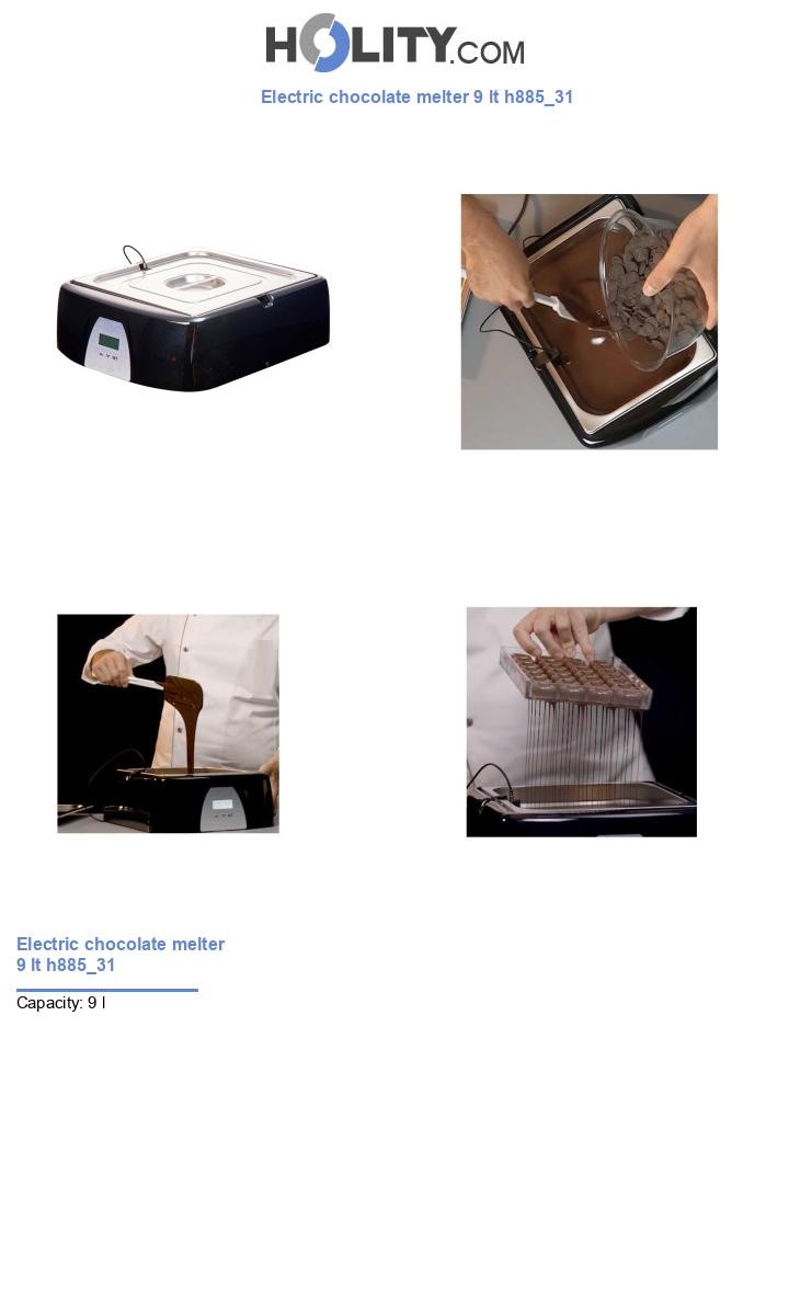 Electric chocolate melter 9 lt h885_31
