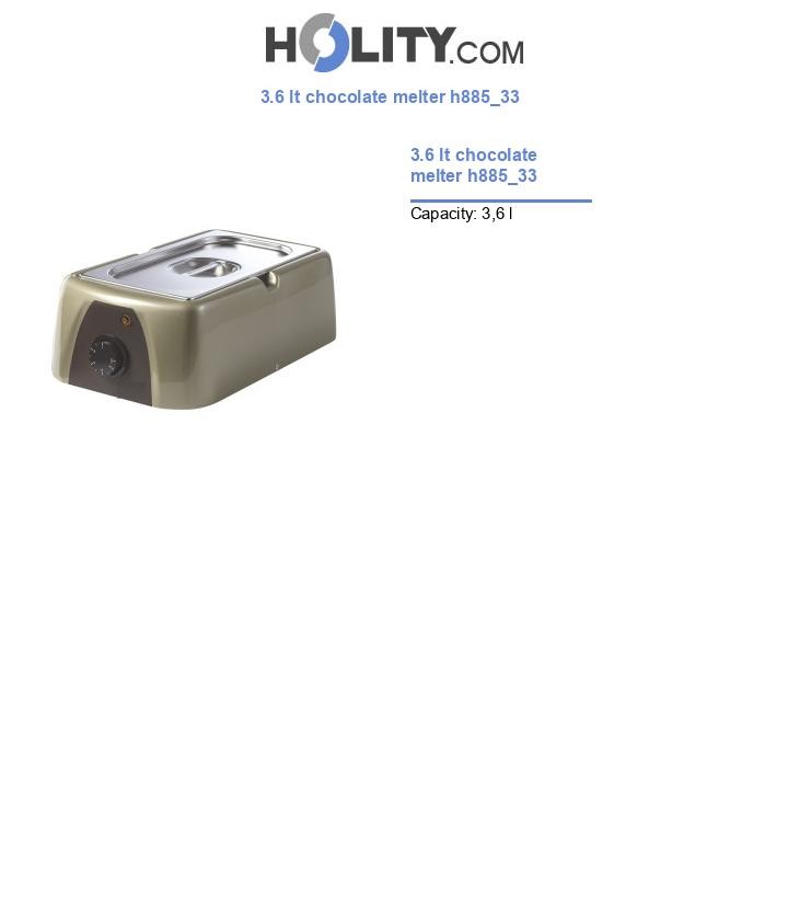 3.6 lt chocolate melter h885_33