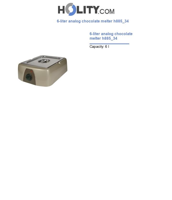 6-liter analog chocolate melter h885_34