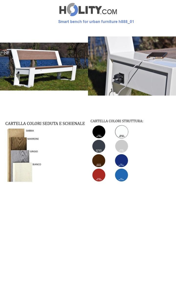 Smart bench for urban furniture h888_01