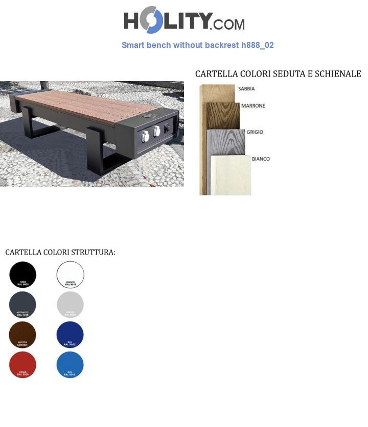 Smart bench without backrest h888_02