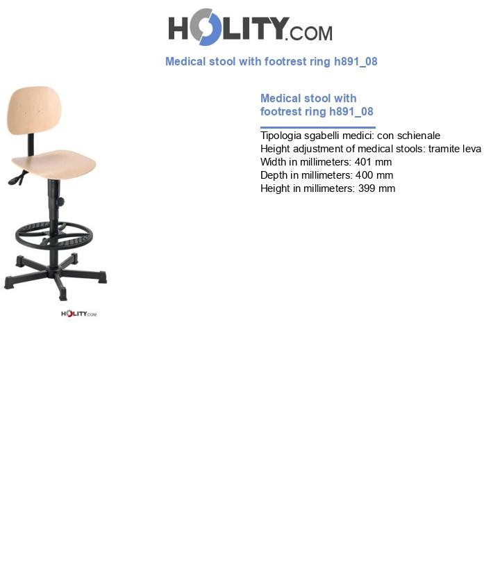 Medical stool with footrest ring h891_08