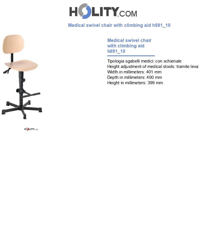 Medical swivel chair with climbing aid h891_10