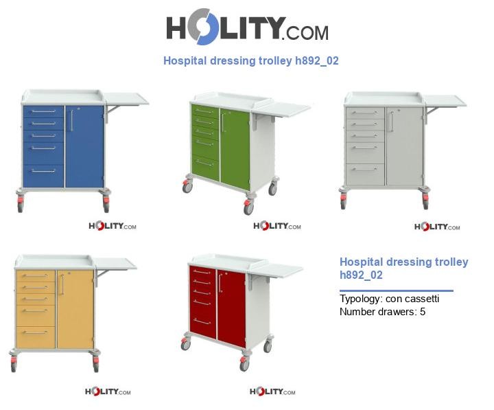 Hospital dressing trolley h892_02
