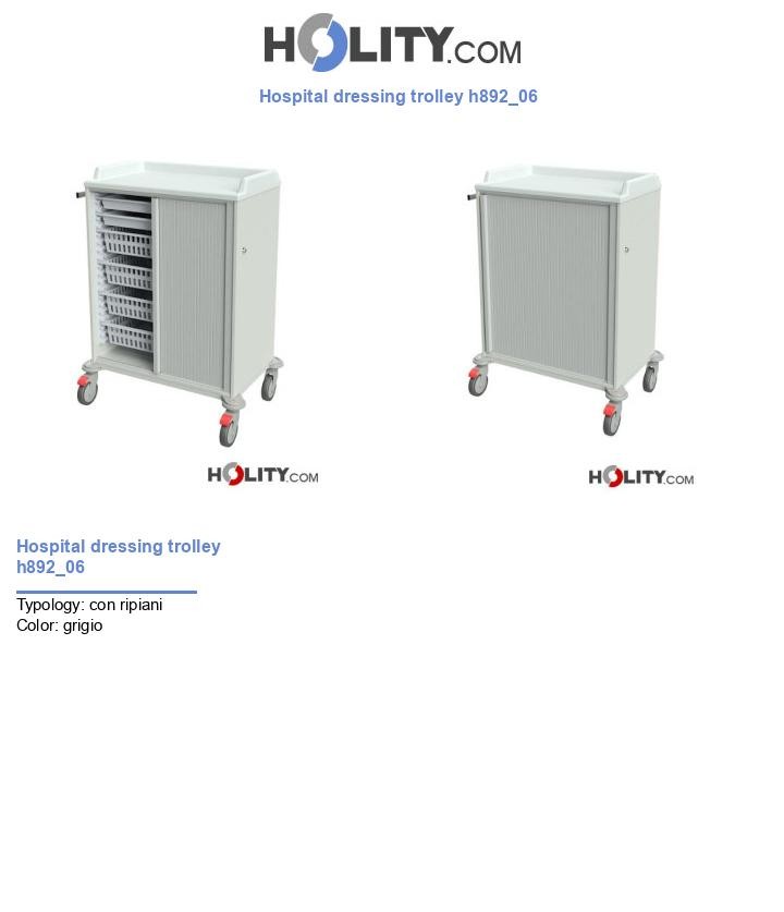 Hospital dressing trolley h892_06