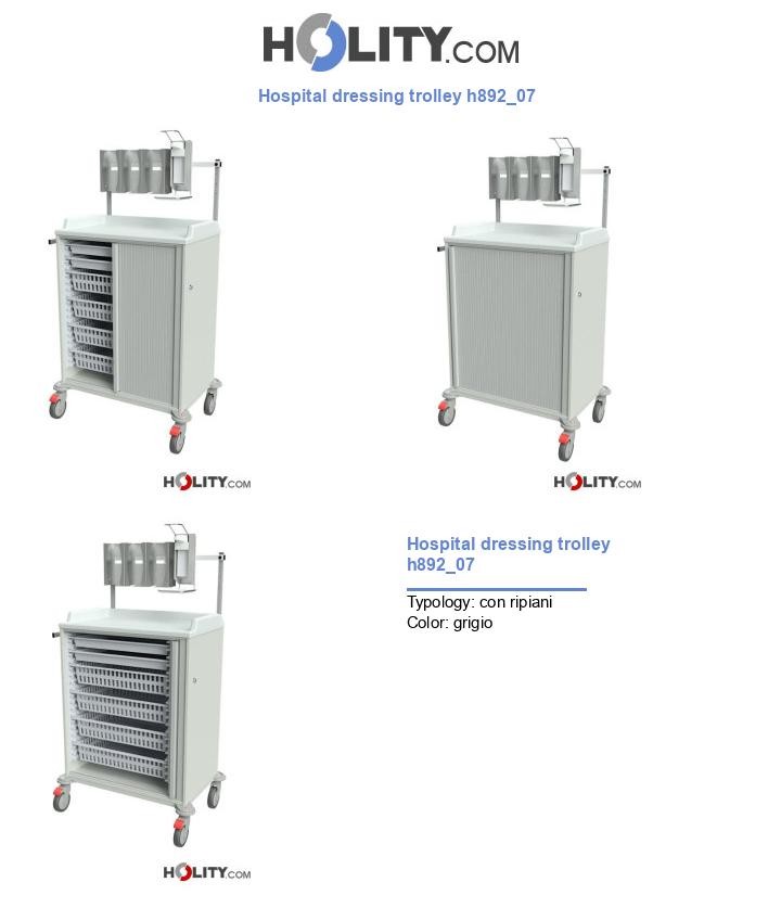 Hospital dressing trolley h892_07