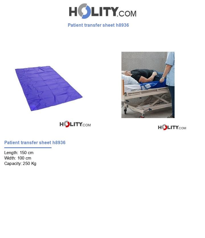 Patient transfer sheet h8936