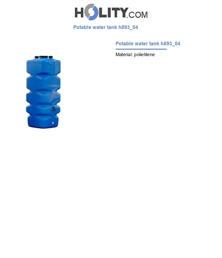 Potable water tank h893_04