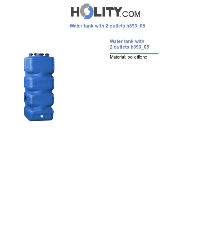 Water tank with 2 outlets h893_05