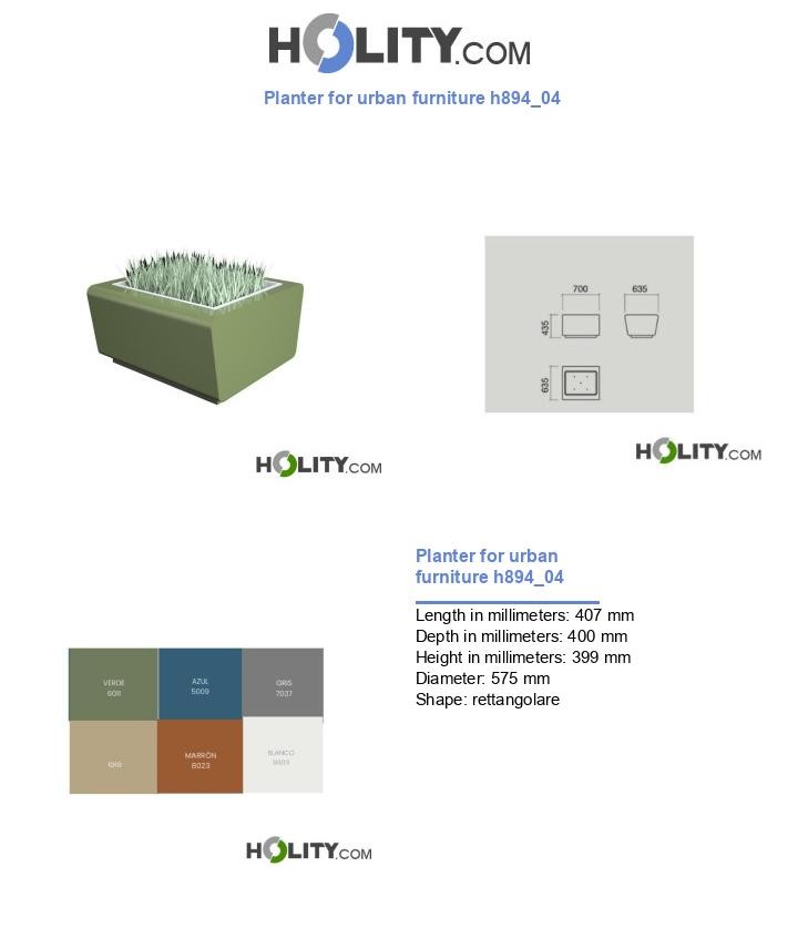 Planter for urban furniture h894_04