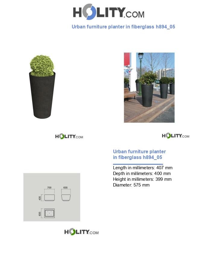 Urban furniture planter in fiberglass h894_05