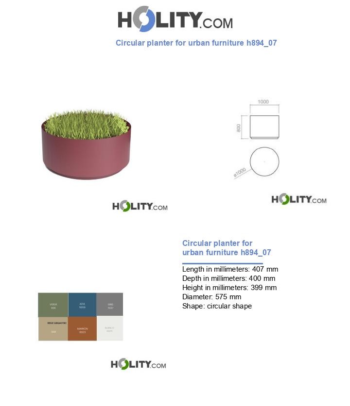 Circular planter for urban furniture h894_07