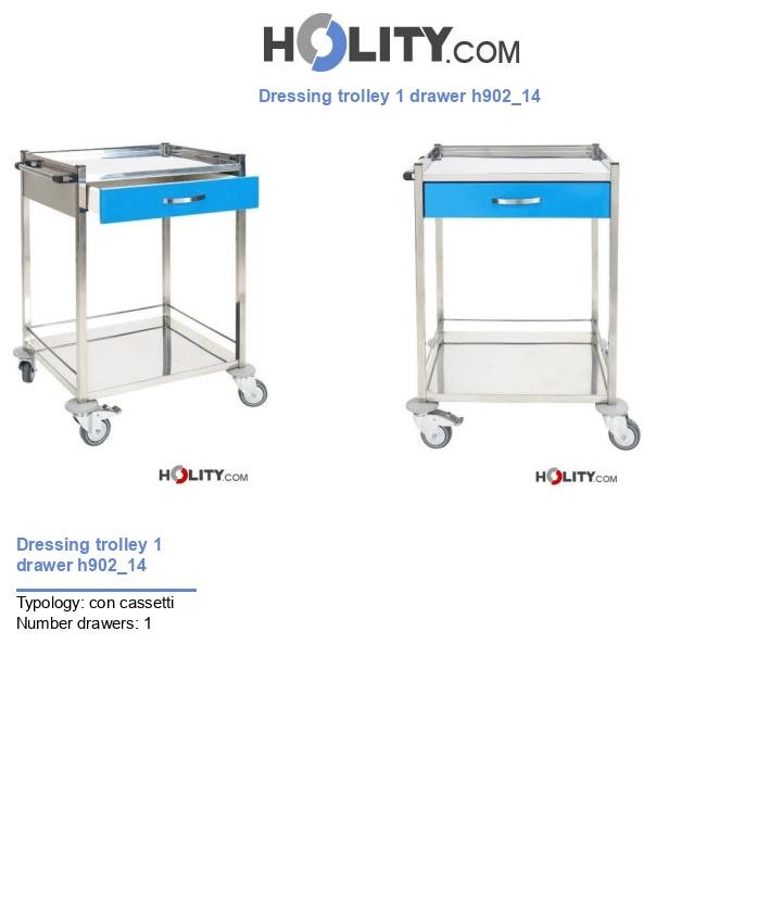 Dressing trolley 1 drawer h902_14