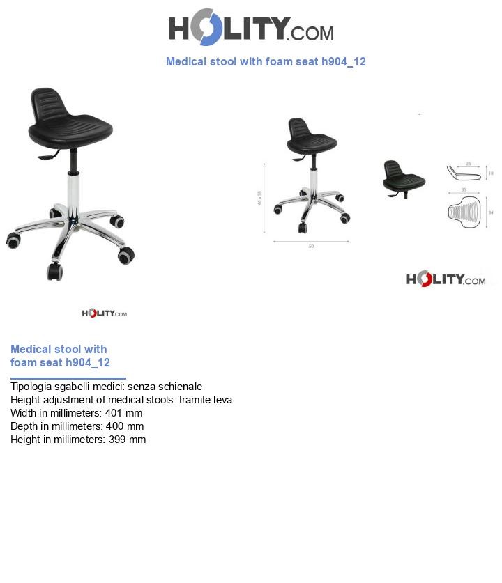 Medical stool with foam seat h904_12