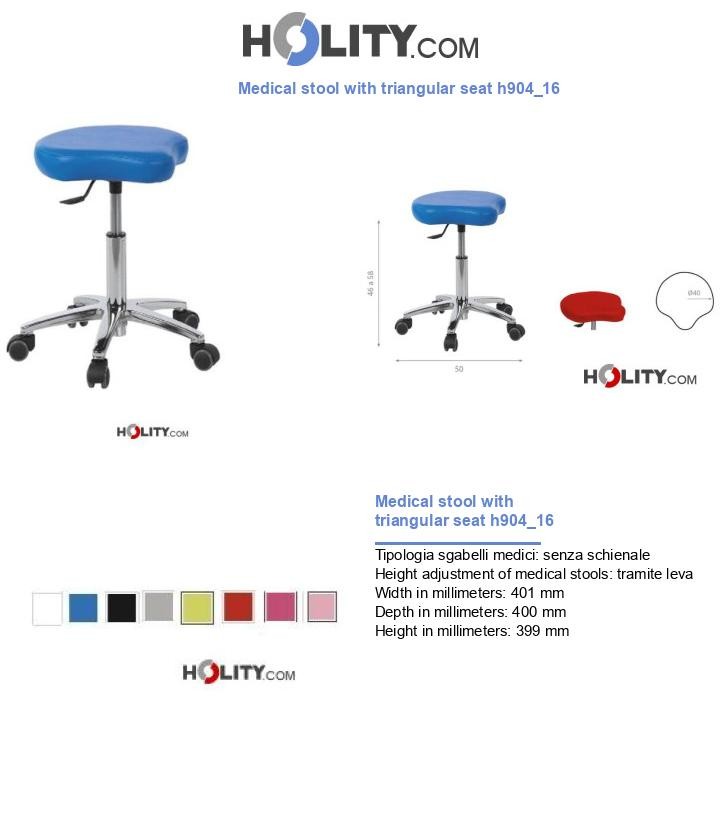 Medical stool with triangular seat h904_16