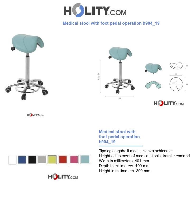 Medical stool with foot pedal operation h904_19